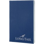 Customized Blue Faux Leather Journal, Engraved, 5 1/4" x 8 1/4"