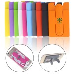 Customized Universal Silicone Stick on Credit Card Holder with Phone Stand