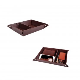 PU Desk Organizer/Collapsible Container/Desk Tray with Logo