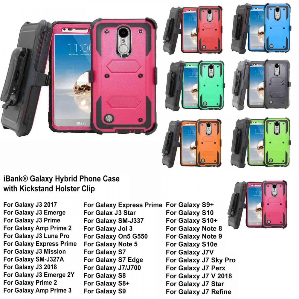 Custom Imprinted iBank Galaxy S10 Hard Case with Belt Clip and a kickstand (Pink) Custom Imprinted iBank Galaxy S10 Hard Case with Belt Clip and a kickstand (Pink)