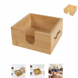 Bamboo Napkin Holder with Logo