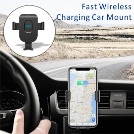 Promotional 2 in 1 Wireless Car Charger Mount Wireless Charing Car Mounted Charger