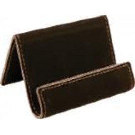Custom Laser Engraved Leatherette Holder-Black/Engraves Gold with Logo  Custom Laser Engraved Leatherette Holder-Black/Engraves Gold with Logo