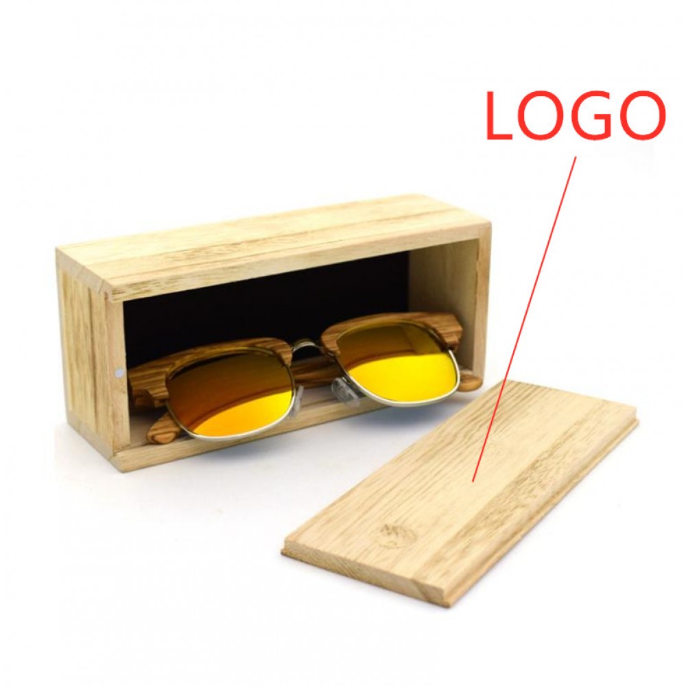 Bamboo Sunglasses Case Custom Imprinted