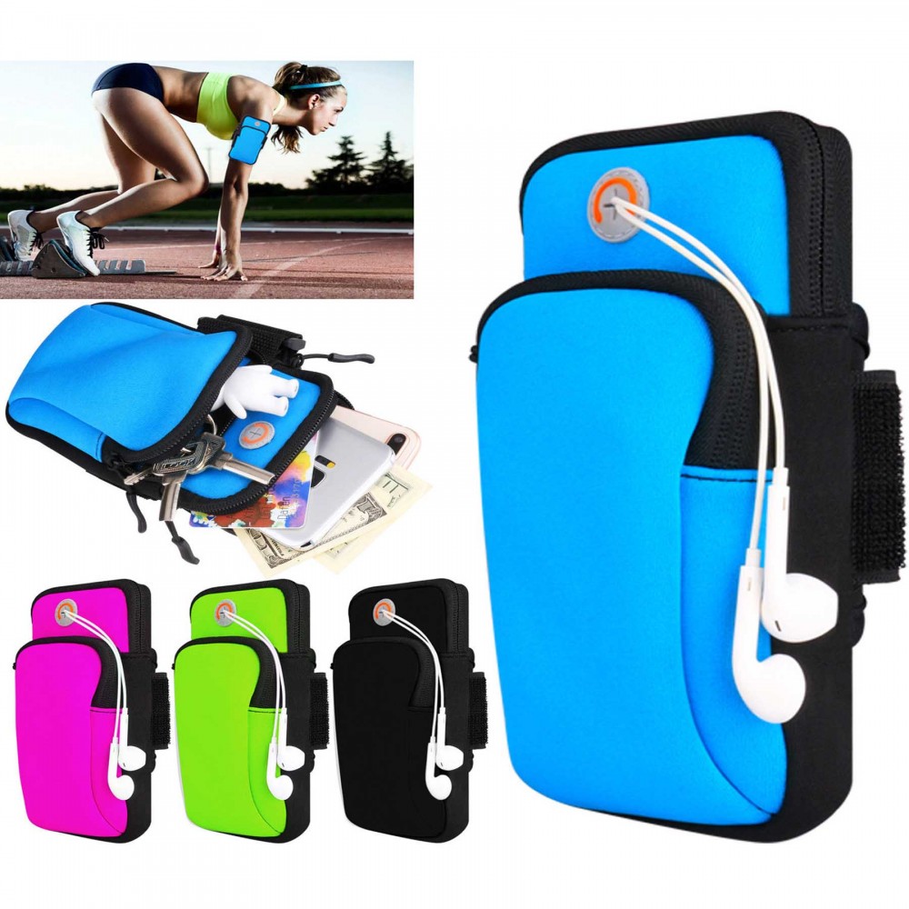 iBank Sports Running Arm Band Bag Case for Smartphones (Blue) Custom Imprinted iBank Sports Running Arm Band Bag Case for Smartphones (Blue) Custom Imprinted