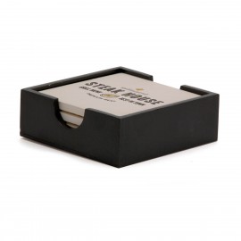 4 Piece Square Coaster Set with Logo