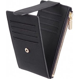 Womens Wallet Slim RFID Blocking Bifold Multi Card Case Wallet with Zipper Pocket with Logo  Womens Wallet Slim RFID Blocking Bifold Multi Card Case Wallet with Zipper Pocket with Logo