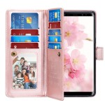 Custom Printed iBank(R) Samsung Galaxy Note 8 Leatherette Wallet Case (Rose Gold)