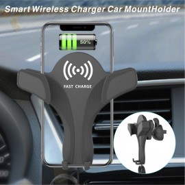 Auto Clamping Wireless Car Charger Mount Smart Wireless Car Mounted Charger with Logo