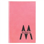Personalized Pink Faux Leather Journal, 5 1/4" x 8 1/4"