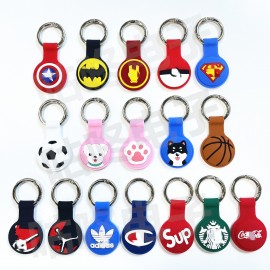 Logo Branded Silicone air tag case with keychain ring airtag cover