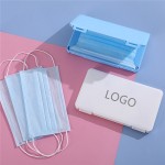Portable rectangular mouth mask storage container with Logo