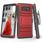 iBank(R) Samsung Galaxy Note 8 Shockproof Case (Red) Logo Branded