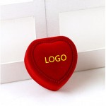 Custom Heart Shape Velvet Jewelry Box Custom Imprinted