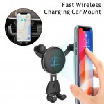 2 in 1 Wireless Car Charger Mount Wireless Charing Car Mounted Charger with Logo