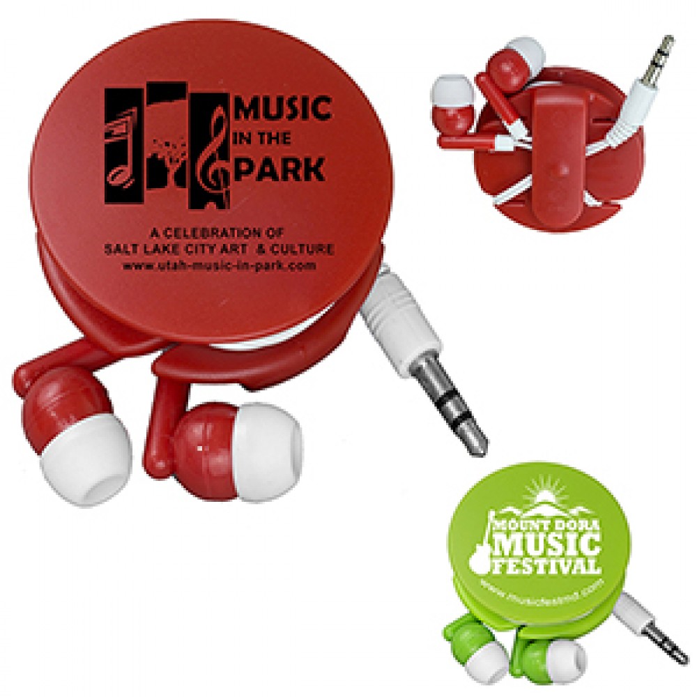 Custom Printed "Wrap & Run" Ear Bud Headphone Travel Set (Overseas) Custom Printed "Wrap & Run" Ear Bud Headphone Travel Set (Overseas)