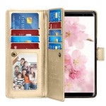 iBank(R) Samsung Galaxy Note 8 Leatherette Wallet Case (Gold) Custom Imprinted