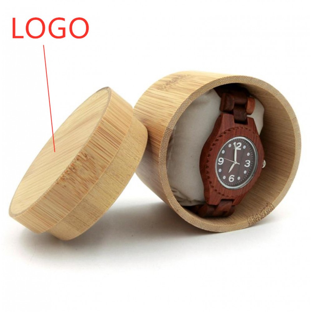 Custom Bamboo Watch Gift Box Custom Printed