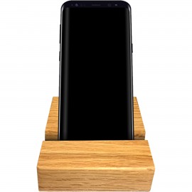 Custom Pine Wood Block Phone Stand