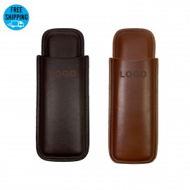 Portable 2 Tube Cigar Case-Ocean with Logo  Portable 2 Tube Cigar Case-Ocean with Logo