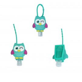 30Ml (1 Oz.) Silicone Holder for Hand Sanitizer Bottle 3D Shape with Logo