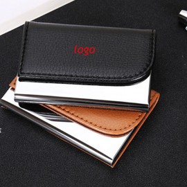 Stainless steel business card case - business card holders for women and men with Logo