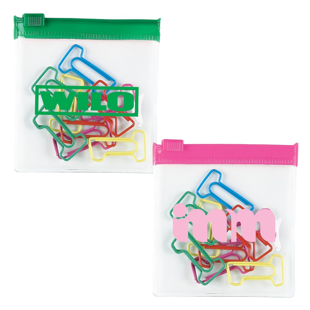 #1 Clip Multi-Color Clipsters in a Pouch with Logo