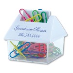 House Paper Clip Dispenser with Logo