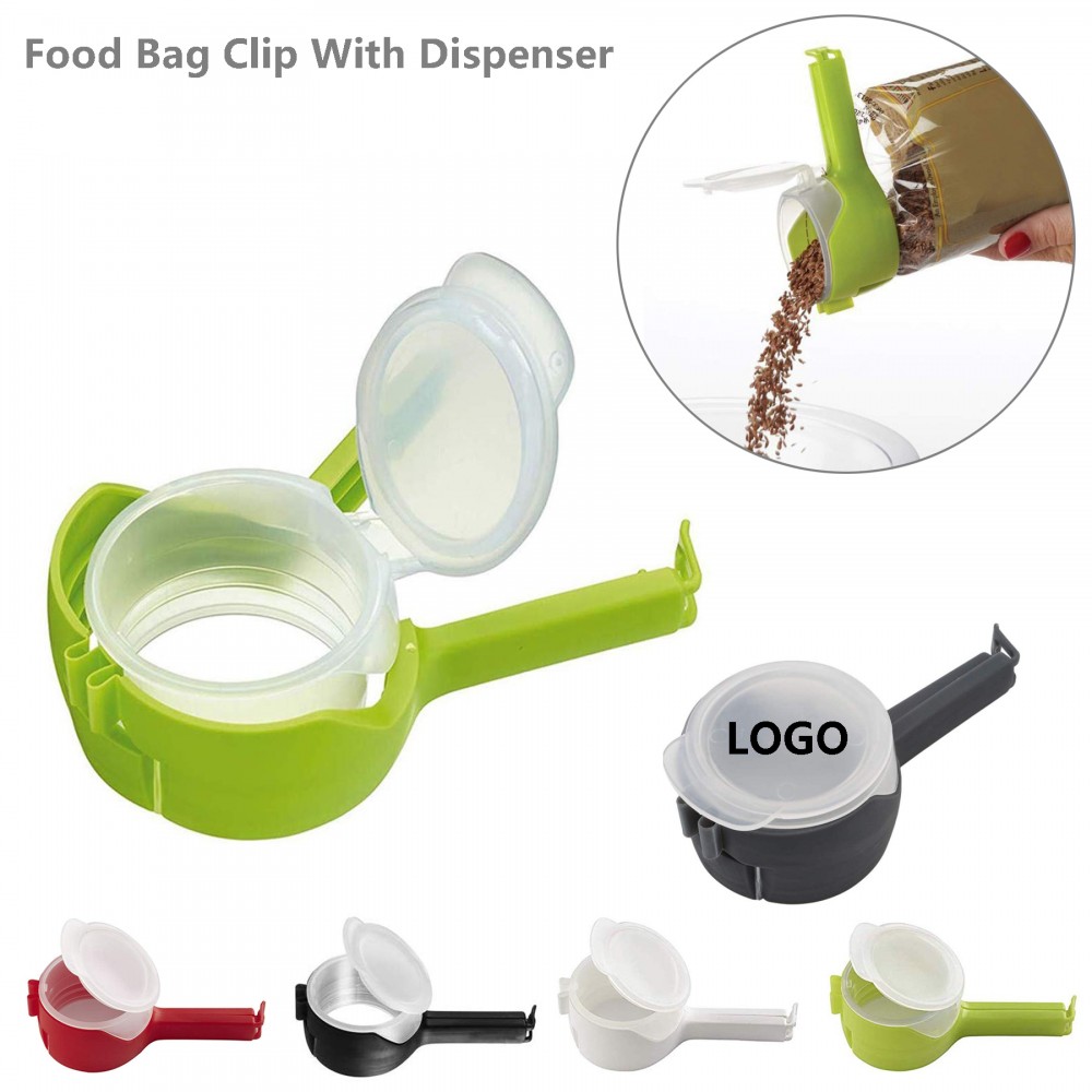 Food Bag Dispenser With Sealing Clip with Logo