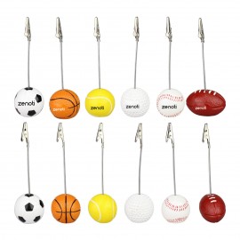 Promotional Resin Ball Base Memo Clip Holder Stand