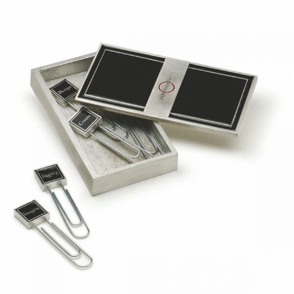 Custom Imprinted Eclipse/ Square Paper Clip Set (Set of 6) Custom Imprinted Eclipse/ Square Paper Clip Set (Set of 6)