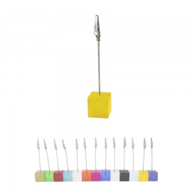 Lightweight Cube Base Memo Clips Holder with Logo  Lightweight Cube Base Memo Clips Holder with Logo