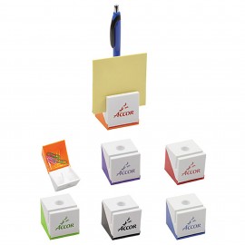 Logo Branded Paperclip Dispenser with Pen/Card Holder