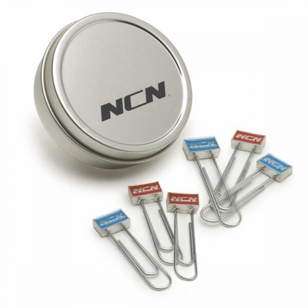 Logo Branded Eclipse/ Oblong Paper Clip Set (Set of 6) Logo Branded Eclipse/ Oblong Paper Clip Set (Set of 6)