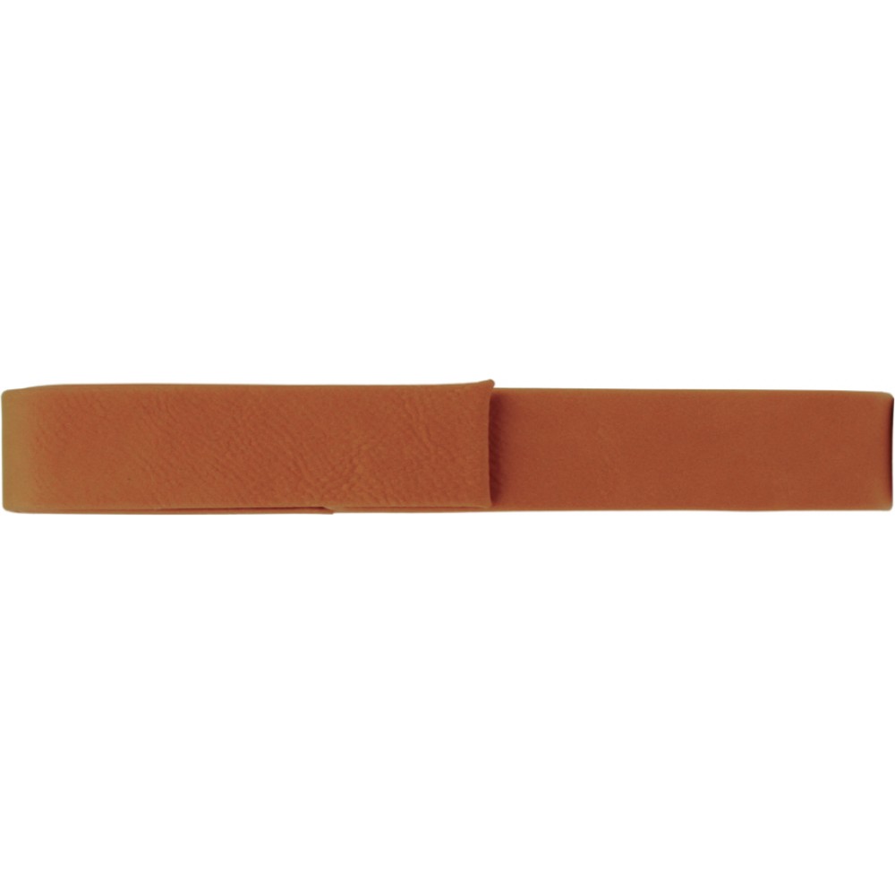 Personalized Rawhide Faux Leather Single Pen Case 6 1/2" x 1" with Logo