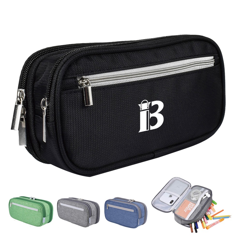 Students School Oxford Pencil Case Bag with Logo