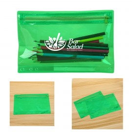 Clear Zipper Pencil Case with Logo
