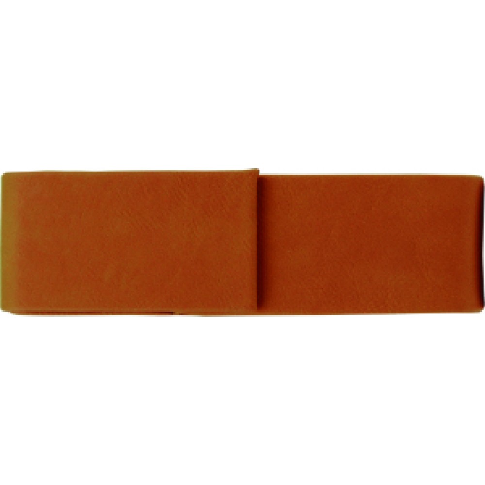 Personalized Rawhide Faux Leather Double Pen Case 6 1/2" x 2" with Logo Personalized Rawhide Faux Leather Double Pen Case 6 1/2" x 2" with Logo
