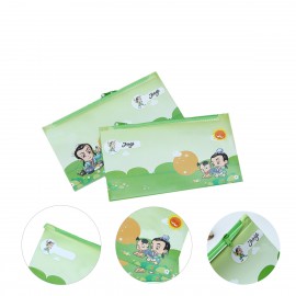 Rectangular Kids Zipper Pen Pouch with Logo