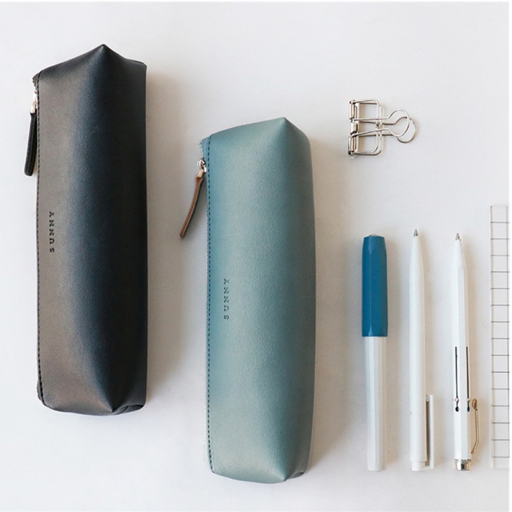 PU Zippered Pencil Case with Logo PU Zippered Pencil Case with Logo