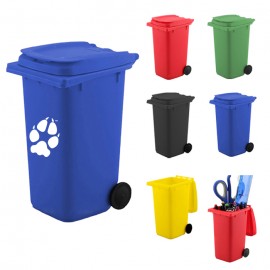 Mini Desktop Trash Can Pen Holder with Logo