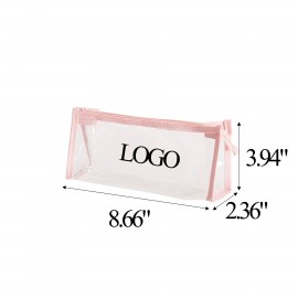 Triangular Transparent Pencil Case with Logo