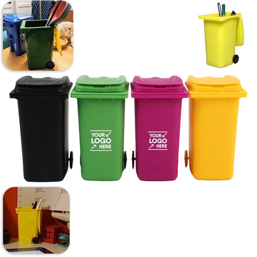 Desk Buddy 2-in-1 Trash Can & Pen/Pencil Holder with Logo Desk Buddy 2-in-1 Trash Can & Pen/Pencil Holder with Logo