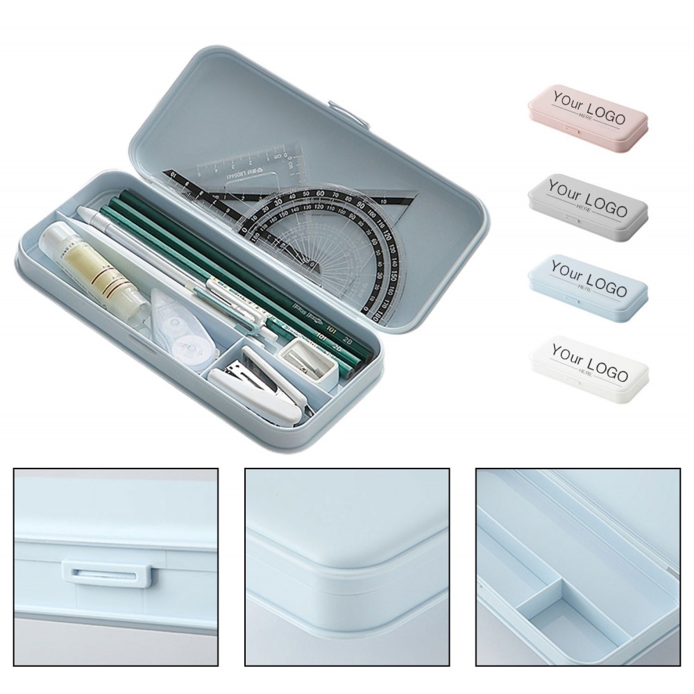 Plastic Stationery Pen Pencil Case with Logo