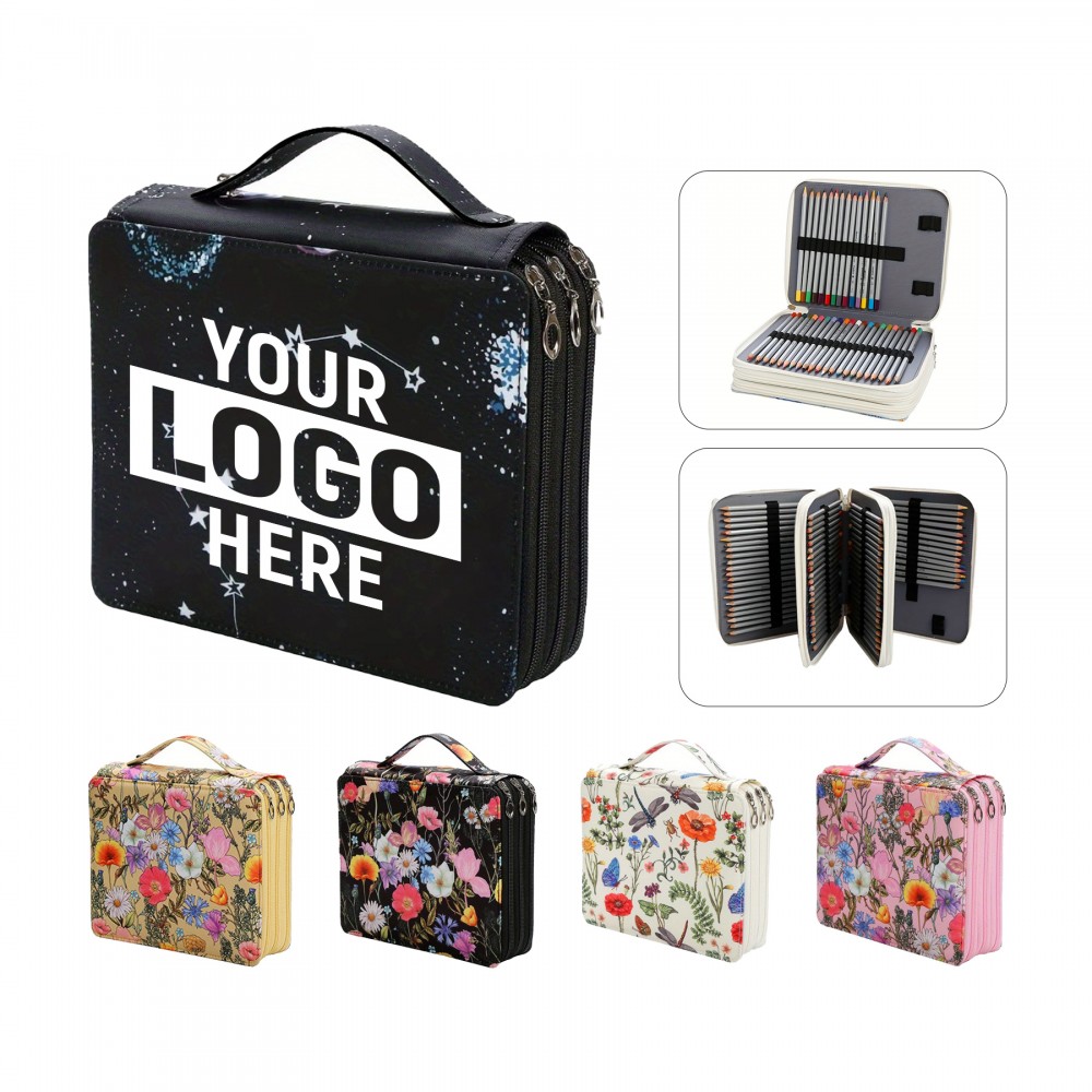 Three Layer Pencil Case with Logo