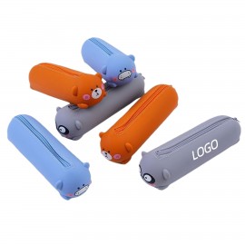 Promotional Cartoon Animal-shaped Silicone Pencil Case