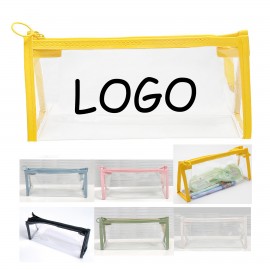 Zippered Clear PVC Pencil Case with Logo