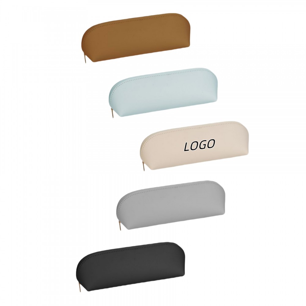 Logo Branded PU Pencil Case Logo Branded PU Pencil Case