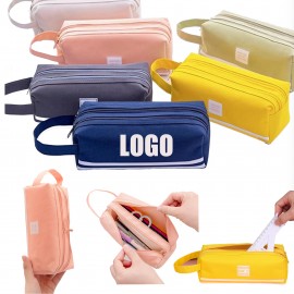 Double Layer Portable Stationery Pencil Case with Logo