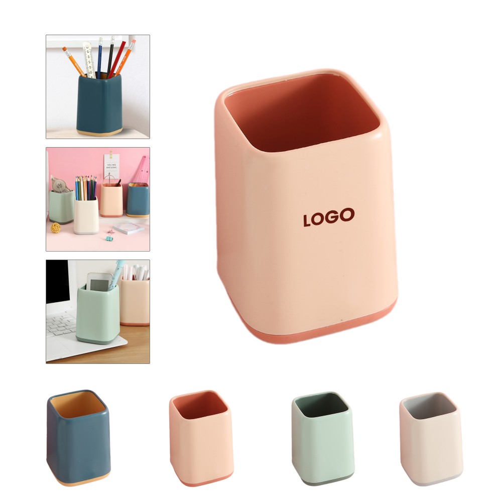 Promotional Two-color Splicing Pen Holder